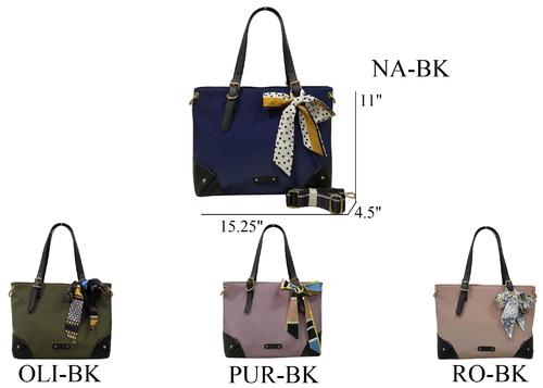 Handbag W/ Gld Buckle &Scarf: $94.99
